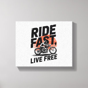 Lienzo Camisas Bicyclist Fast Live Free