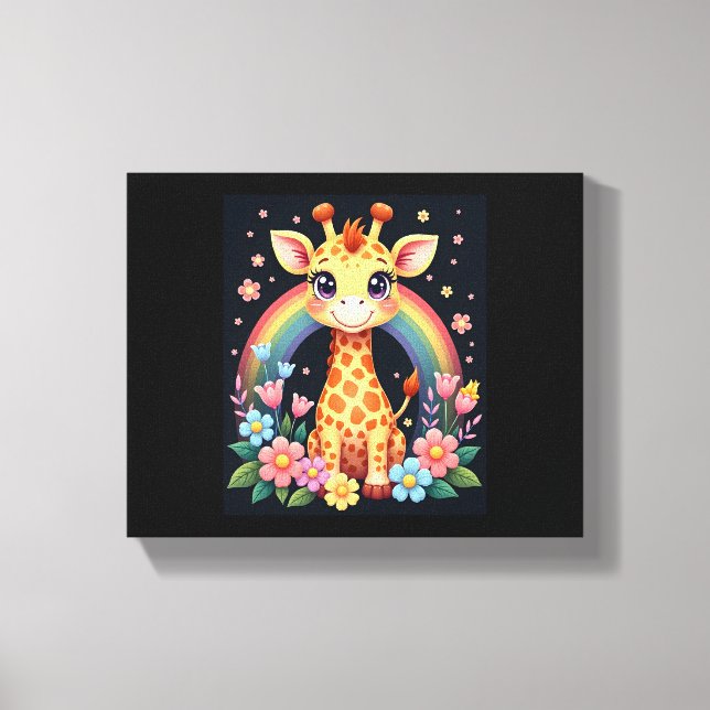 Lienzo Camiseta Amantes de las Jirafas (Anverso)