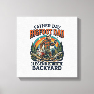 Lienzo Camiseta Bigfoot Papá Día del Padre Snacks Héroe D