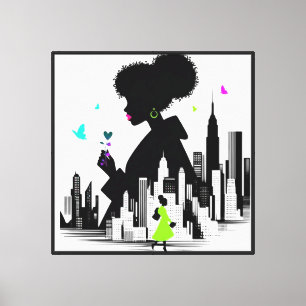 Lienzo Camiseta Butterfly Noir, Ciudad Mágica de Chica Ne