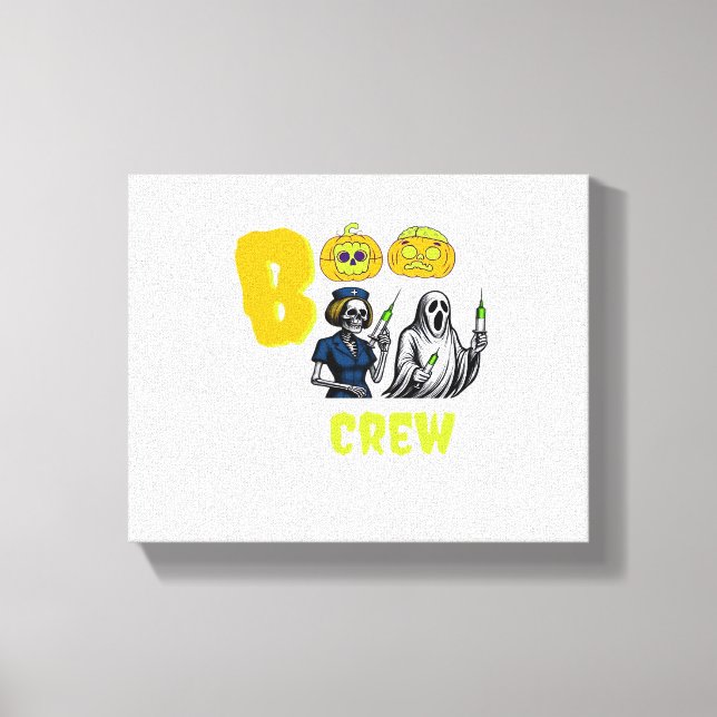 Lienzo Camiseta Clásica De Boo Crew (Anverso)