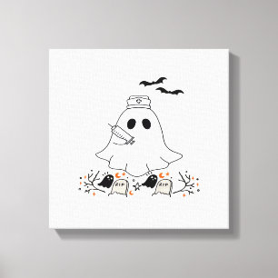 Lienzo Camiseta clásica de diseño de Halloween de enferme