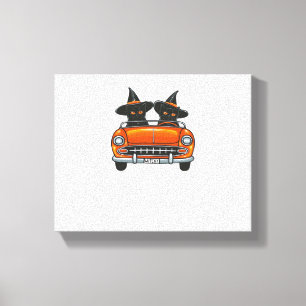 Lienzo Camiseta clásica de Halloween Witchy Cats