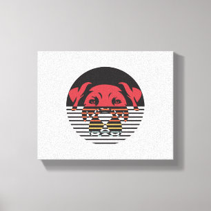 Lienzo Camiseta de cachorro de perro me encanta la pintur