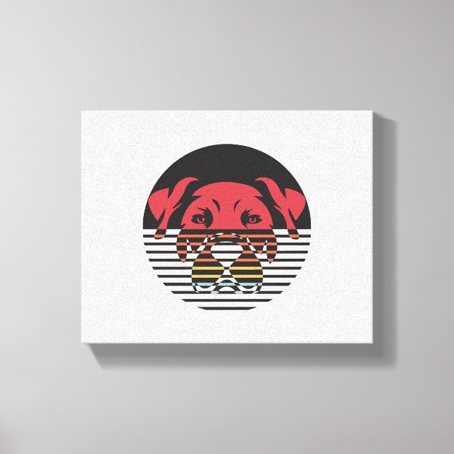 Lienzo Camiseta de cachorro de perro me encanta la pintur (Anverso)