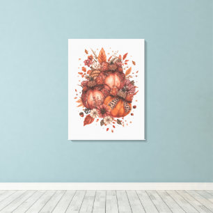 Lienzo Camiseta de calabaza de otoño