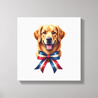 Lienzo Camiseta de cinta gemela del Golden Retriever patr