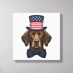 Lienzo Camiseta de diseño de grabado vintage de perro pat