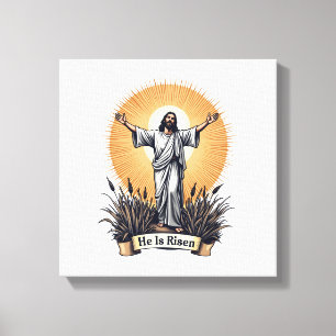 Lienzo Camiseta de fe de grabado vintage de la resurrecci