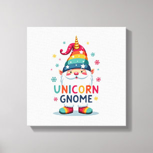 Lienzo Camiseta de Gnome Unicornio Familia Grupo de Navid
