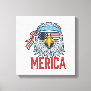 Lienzo Camiseta de grabado vintage águila patriótica Meri