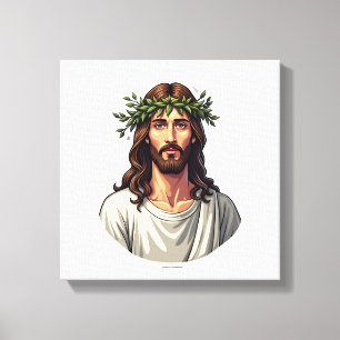Lienzo Camiseta de grabado vintage cresta de Jesus Branch