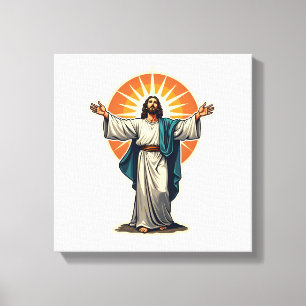 Lienzo Camiseta de grabado vintage de rayos de Cristo res