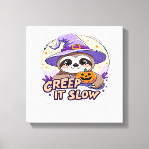Lienzo Camiseta de Halloween de Perezoso Lindo � Funny Cr