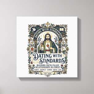 Lienzo Camiseta de humor sobre relación cristiana que sal