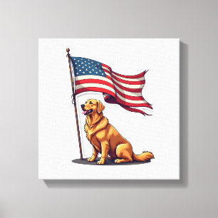 Lienzo Camiseta de la bandera del desfile del Retriever D