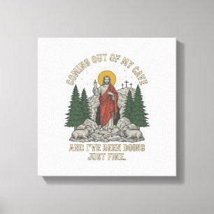 Lienzo Camiseta de Letra de Resurrección Salgo de Mi Cuev