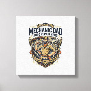 Lienzo Camiseta de mecánico del día del padre Dad diverti