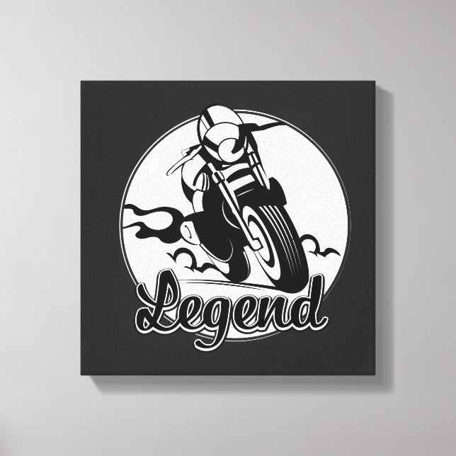 Lienzo Camiseta de motocicleta Legend (Anverso)