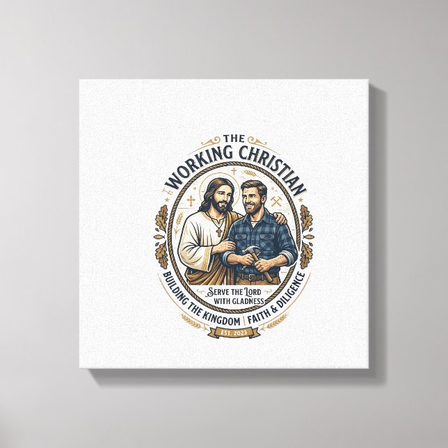 Lienzo Camiseta de oficios de construcción de Jesús Gráfi (Anverso)