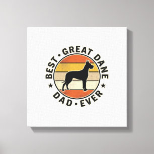 Lienzo Camiseta de padre de Gran Danés vintage puesta de 