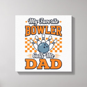 Lienzo Camiseta de Papá de Bolos Mi Bolichista Favorito M