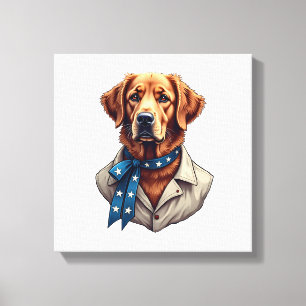 Lienzo Camiseta de perro vintage de orgullo de Retriever 