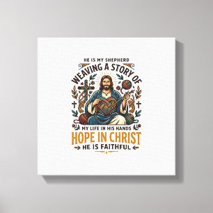 Lienzo Camiseta de punto de ganchillo de Jesús Fe inspira