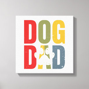 Lienzo Camiseta de tipografía retro con huella de perro d