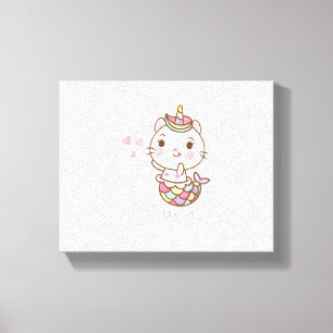 Lienzo Camiseta de unicornio de gato - Unicat Mermaid Cat