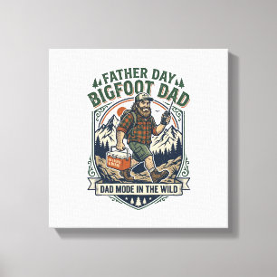 Lienzo Camiseta Día del Padre Bigfoot Papá Camisa Hombre 