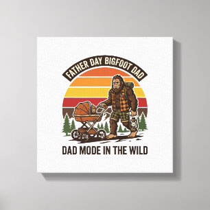 Lienzo Camiseta Día del Padre Bigfoot Papá Camping Leyend