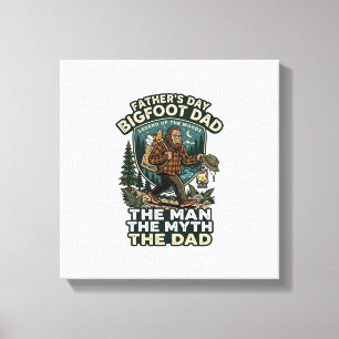Lienzo Camiseta Día del Padre Bigfoot Papá Fuerte Silenci