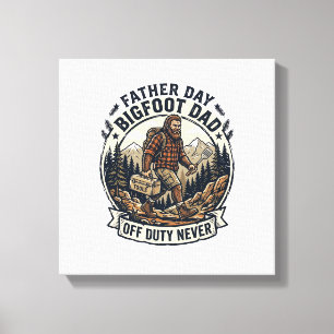 Lienzo Camiseta Día del Padre Bigfoot Papá Modo En La Nat