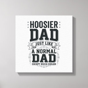 Lienzo Camiseta diseño cita grabado vintage Hoosier Dad_1