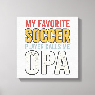 Lienzo Camiseta Diseño Tipografía Vintage Opa Fútbol_1