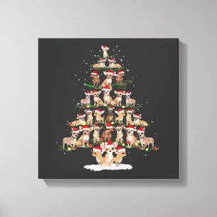 Lienzo Camiseta divertida de Navidad con árbol de Navidad
