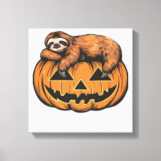 Lienzo Camiseta esencial de calabaza de Halloween con per