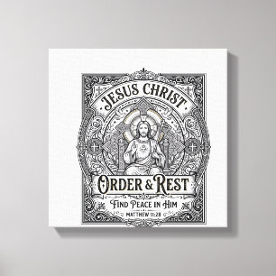 Lienzo Camiseta Gráfica Cristiana Jesús Declutter Hogar L