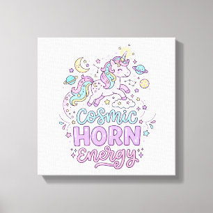 Lienzo Camiseta gráfica pastel adorable de energía de cue