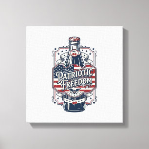 Lienzo Camiseta gráfica retro de soda de cereza patriótic