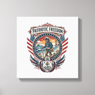 Lienzo Camiseta gráfica vectorial Patriótica Beachcomber_