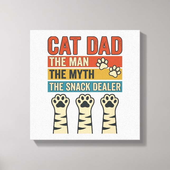 Lienzo Camiseta Papá Gato El Distribuidor De Snacks Vinta (Anverso)
