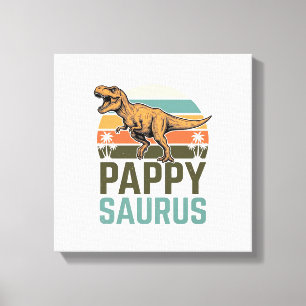 Lienzo Camiseta Pappysaurus Dinosaurio Divertido Atardece