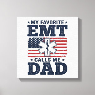 Lienzo Camiseta Patriótica Vintage Me Llama Papá Mi EMT F