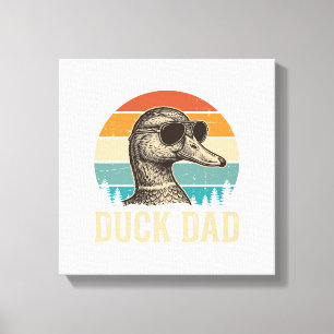 Lienzo Camiseta Retro Grabado Vintage Pato Papá Desi