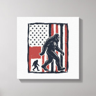 Lienzo Camiseta Vector Diseño Bandera Criatura Bosque Vin