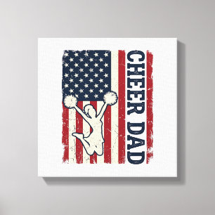 Lienzo Camiseta Vector Patriótica de la Bandera Americana