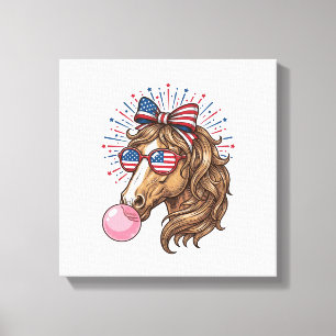 Lienzo Camiseta Vector Vintage Goma de Burbuja Caballo Pa