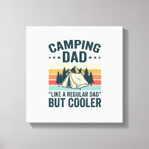 Lienzo Camiseta vectorial de camping para papá vintage re